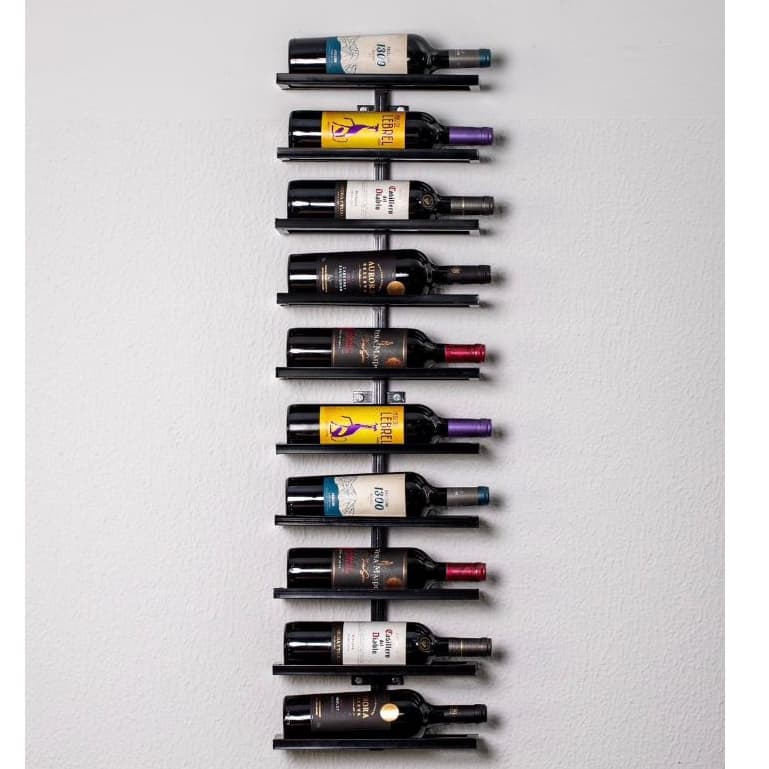 Adega Suporte de Vinhos para Parede 10 Garrafas Decorativo Modelo Industrial