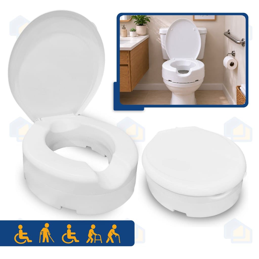 Assento Sanitário Elevado Reforçado 13,5cm Tampa Vaso Soft