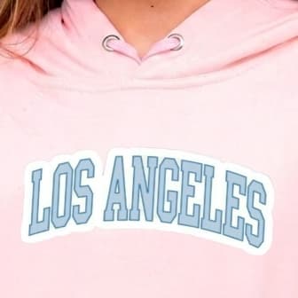 Blusa de frio feminina LOS ANGELES Agasalho Casaco Com Capuz E Bolsos Lançamento