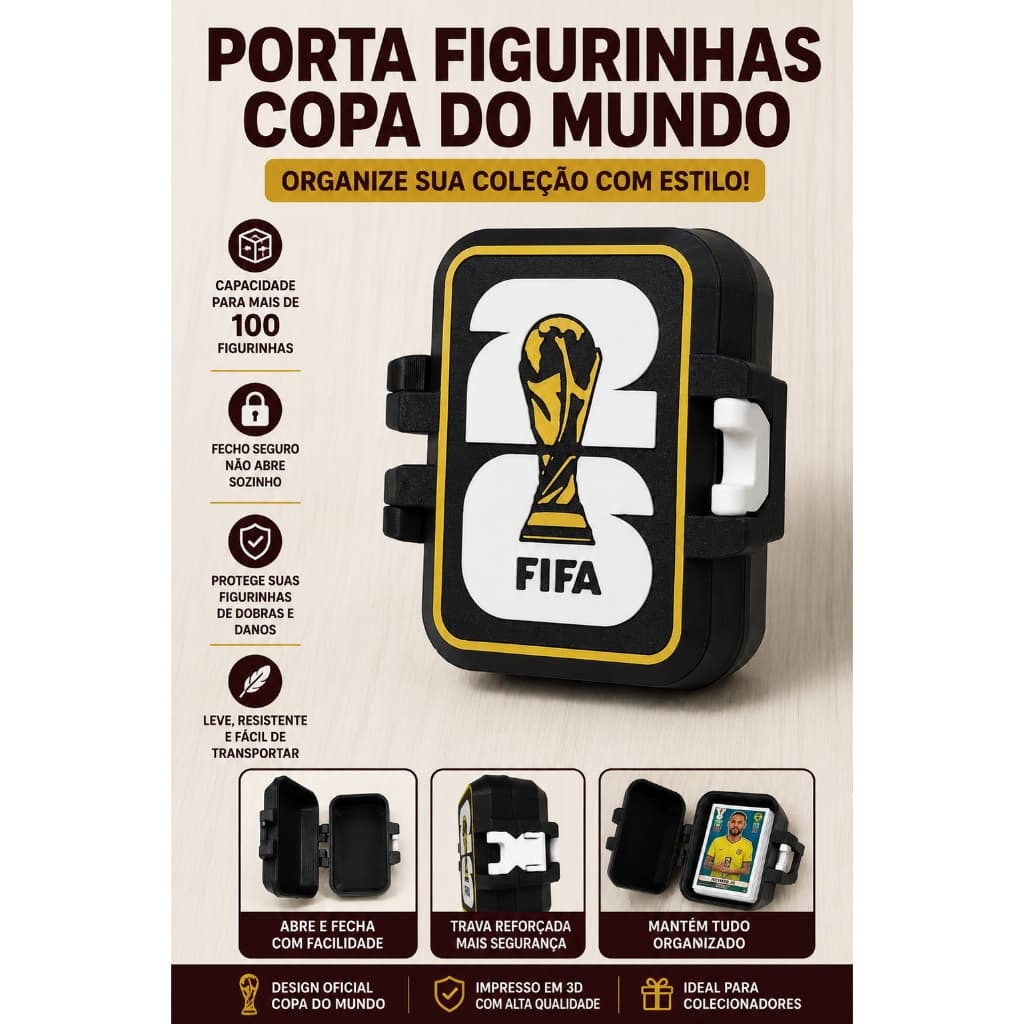 Porta Figurinhas da Copa do Mundo - CopaBox 26