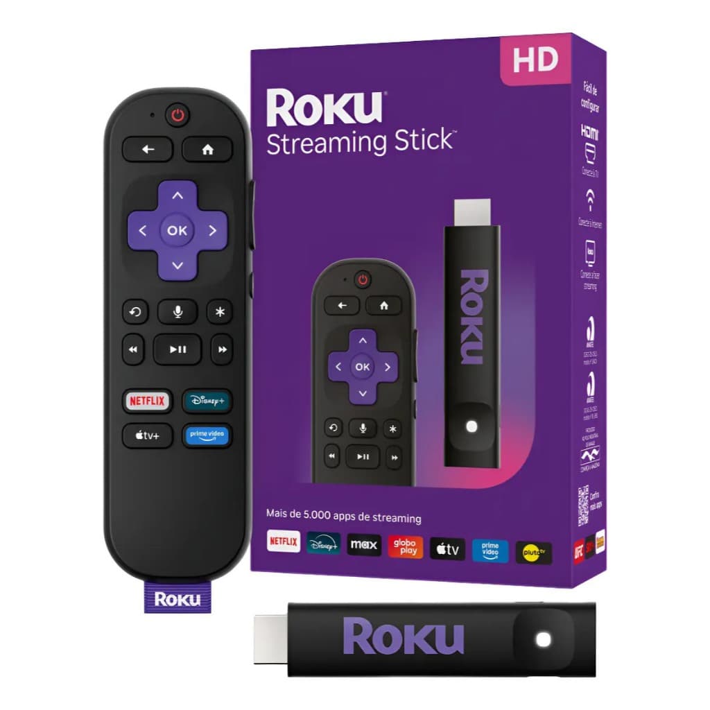 Streaming Stick com Controle por Voz para TV