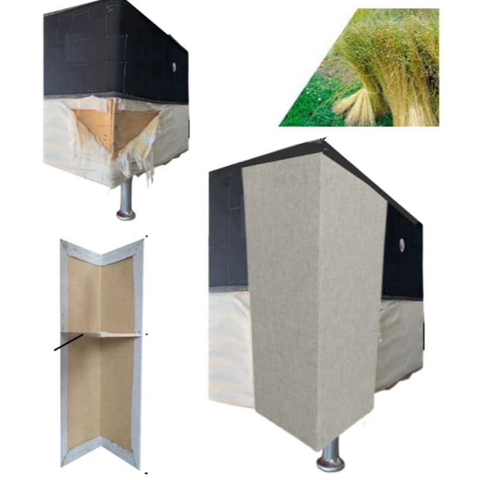 2 Arranhador Gato Protetor p Cama Box com Revestimento em Fibra de Linho Natural