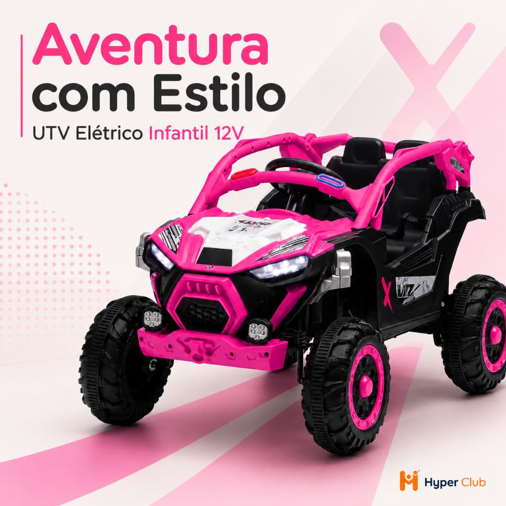 Carrinho Elétrico Infantil Mini Utv 12v 30kg Carro Adventure