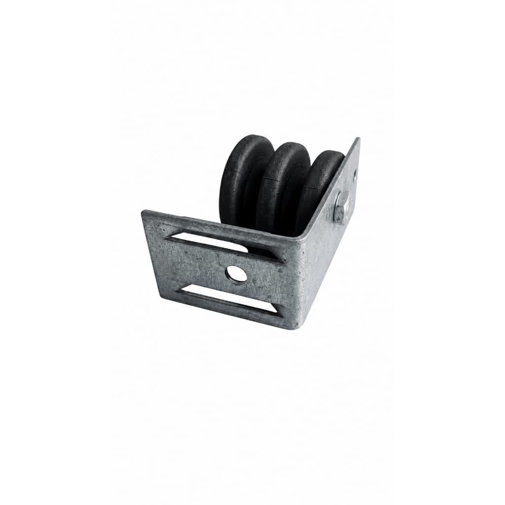 10 Suportes DMP com Roldana de PVC 2 Canais e Parafuso PR-60