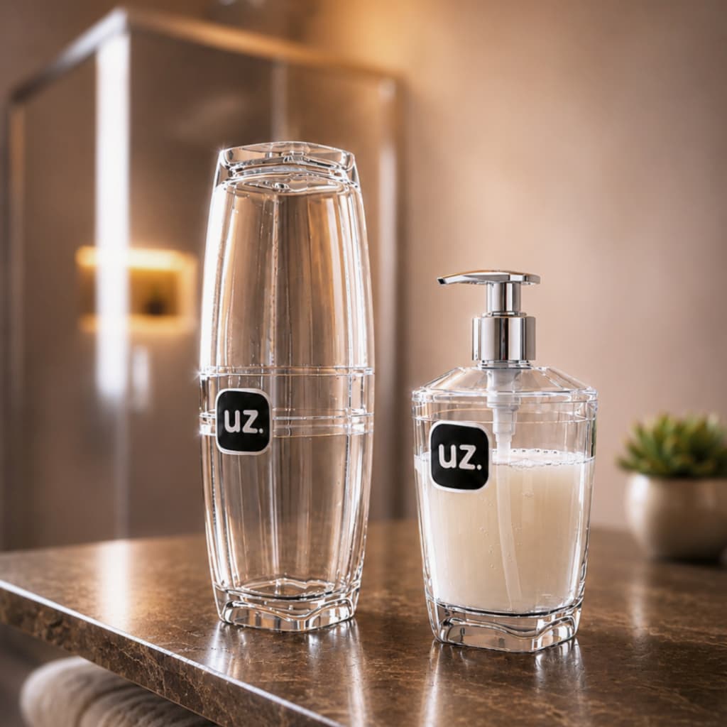 Kit Banheiro Lavabo Conjunto Porta Escova Com Tampa E Sabonete Liquido