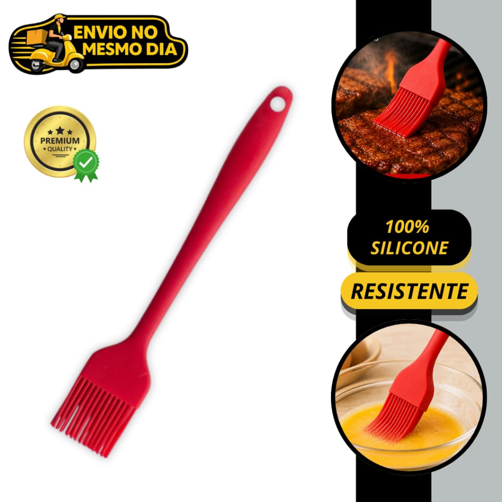 Pincel Culinario para Untar em Silicone Churrasco Molhos Ovo Utensilio de Cozinha Confeitaria Profissional