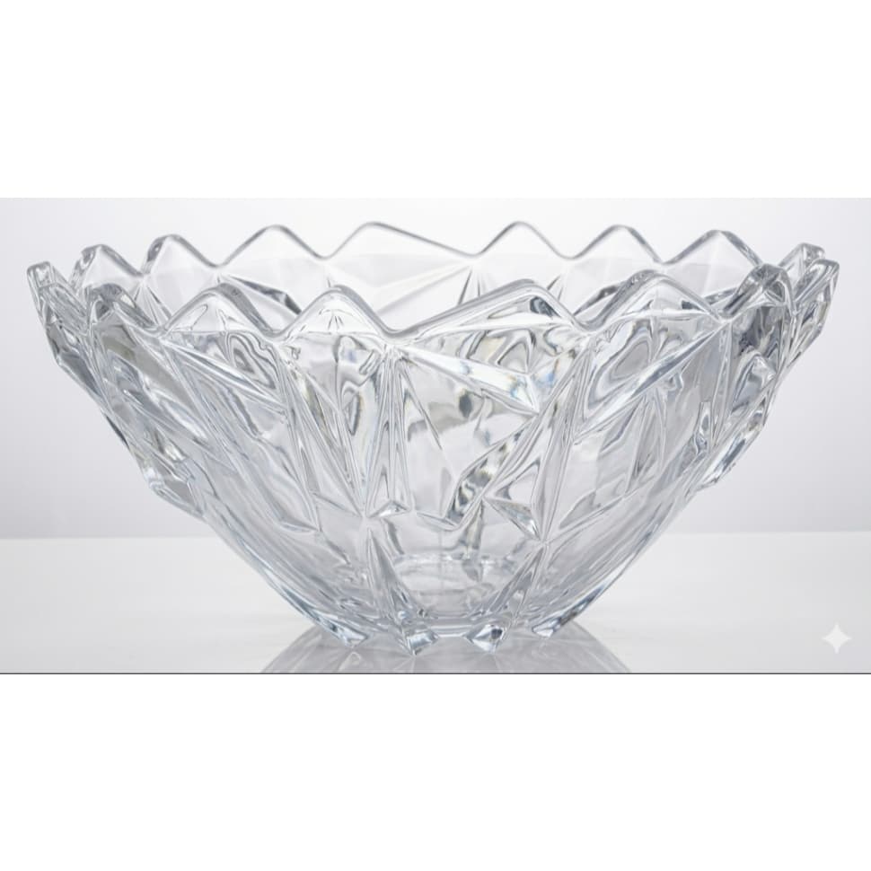 Centro de Mesa Decorativo em Vidro Linha Rocks 22cm Luxo