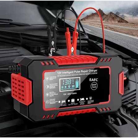 Carregador de Bateria 12V Inteligente Mazzilli – LCD, 15AH a 100AH, Carrega Carro e Moto LUIZA