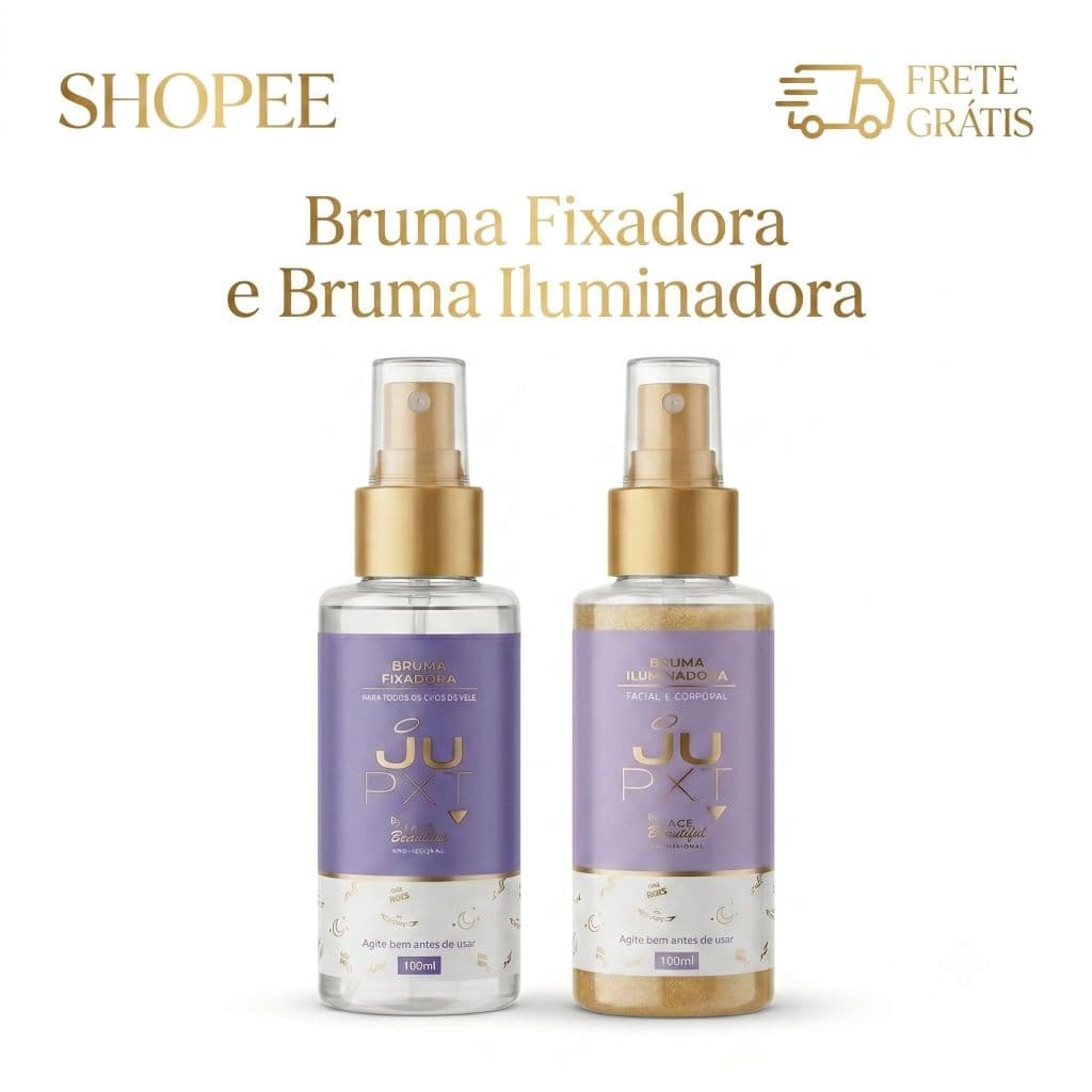 Bruma JUPXT: Bruma Fixadora ou Bruma Iluminadora para Pele e Corpo - Para Todos os Tipos de Pele