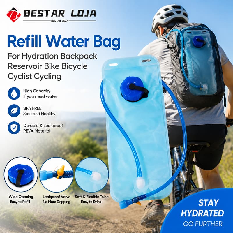 BESTAR LOJA  Refill Water Bag For Hydration Backpack Reservoir Bike Bicycle Cyclist Cycling