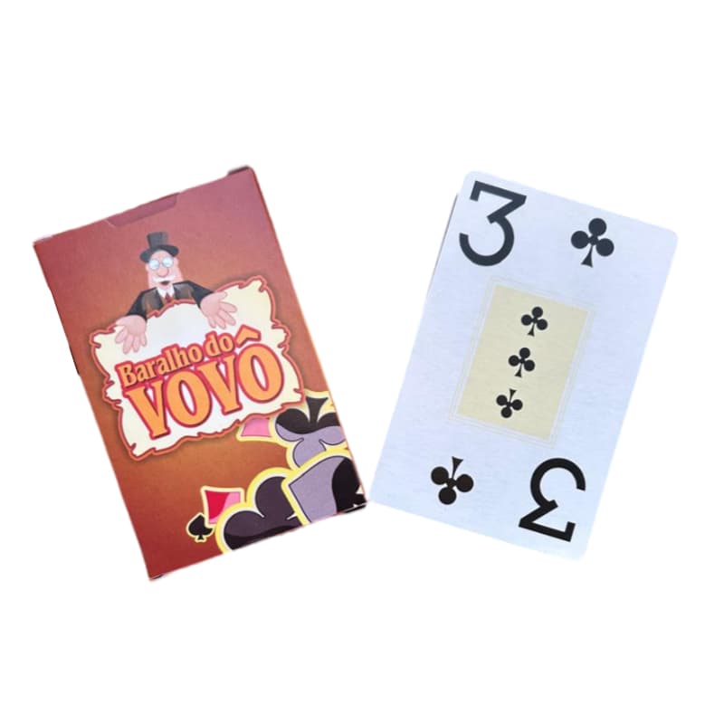 Baralho do Vovô Numeros Grandes Gigantes 52 Cartas + Coringas Para Enxergar Melhor Ver de Longe Jogos de Cartas