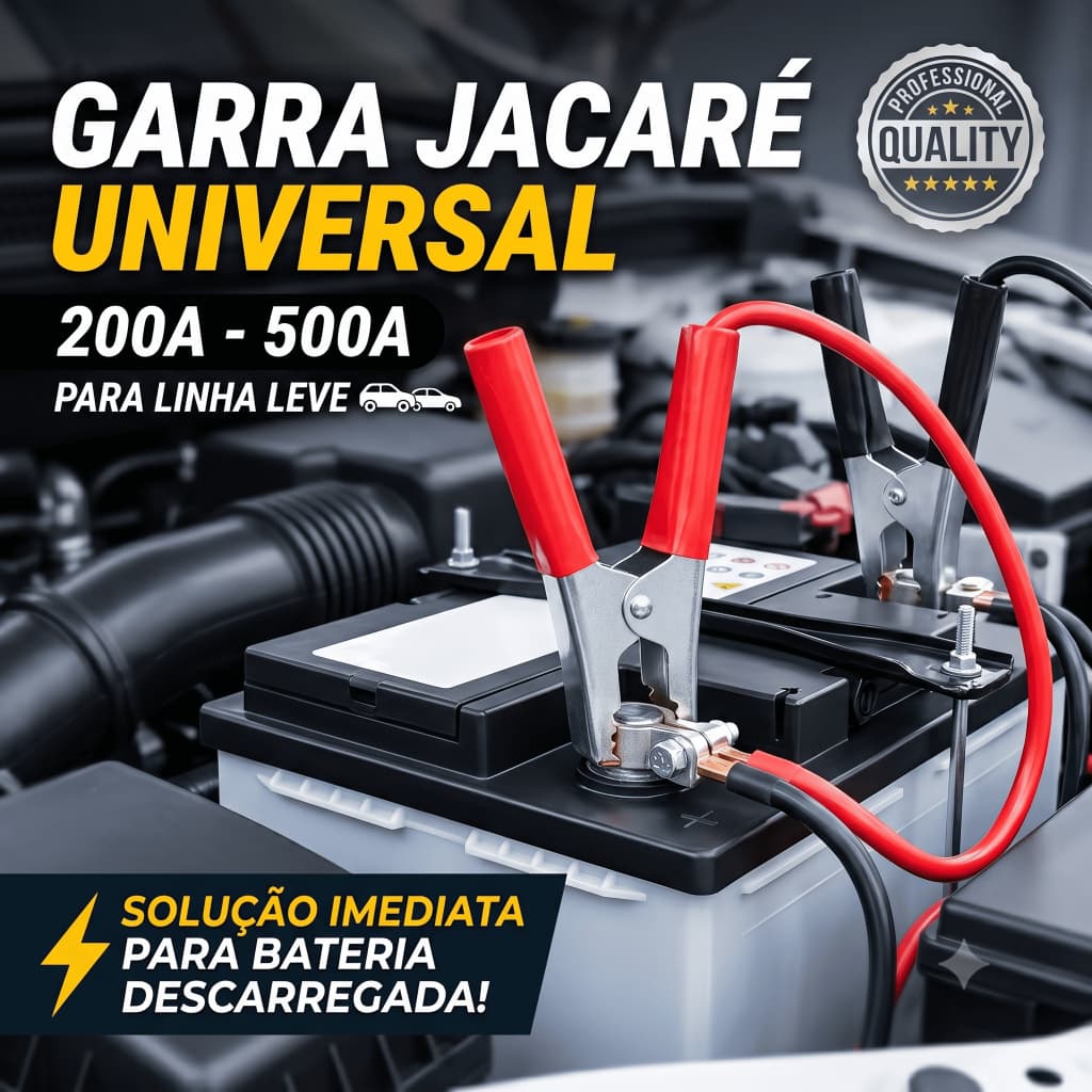 Kit 4 Garras para Cabo de Chupeta - Modelo Universal (veiculo leve) - 500 amperes