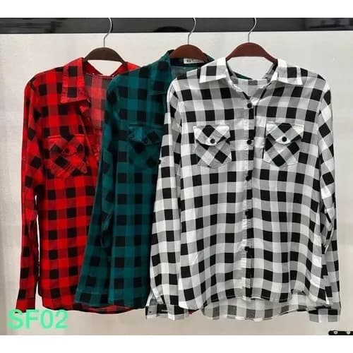 Camisa xadrez manga longa com bolso