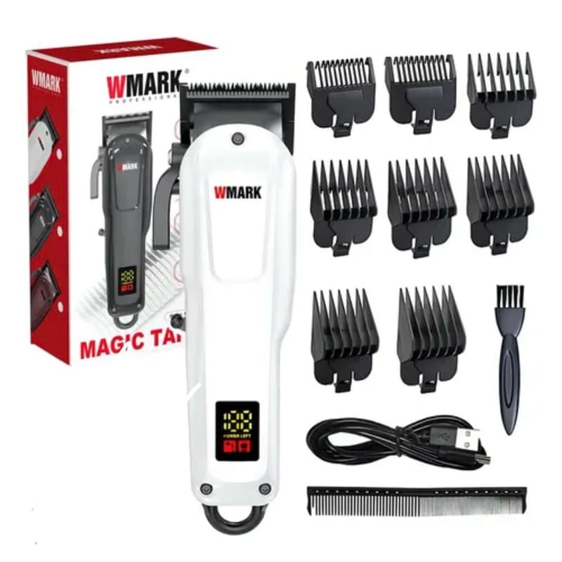 Máquina De Cortar WMARK NG 1001Cabelo Profissional Barba Sem Fio Recarregável Com Display