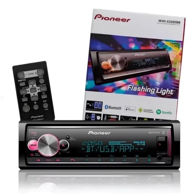Rádio Som Automotivo Pioneer MVH-X3000BR BLUETOOTH USB MIXTRAX