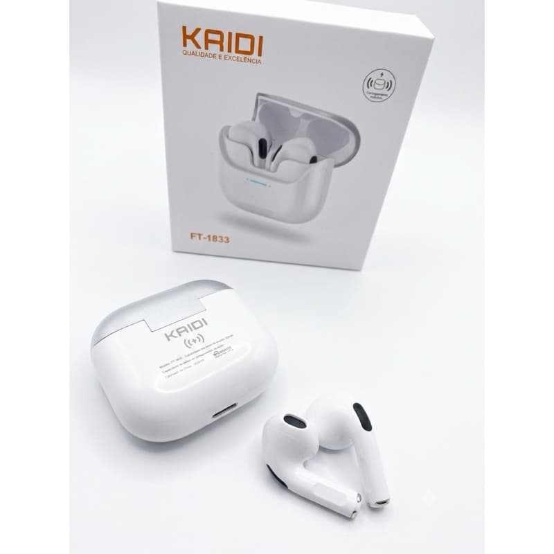 Fones de Ouvido Sem Fio TWS com Som HIFI e Controle de Voz Inteligente - Branco