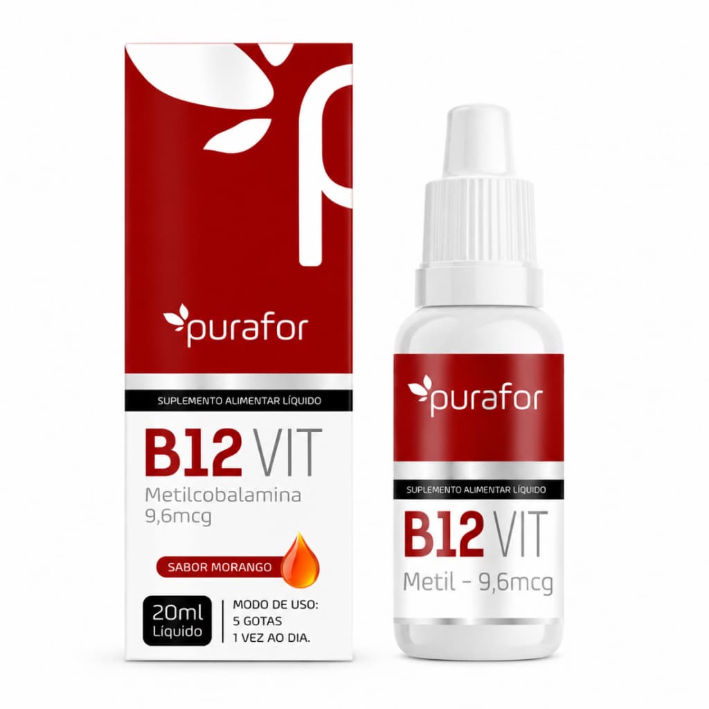 Vitamina B12 Metilcobalamina biodisponivel 20ML - 2 gotas ao dia Envio Imediato