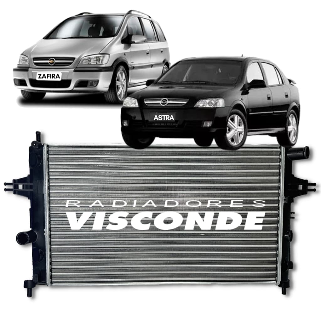 Radiador Agua Visconde Astra Zafira 99 2001 2003 2005 2007 2008 Vectra 2006 2007 2008