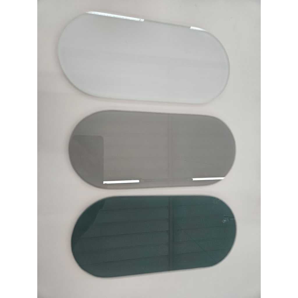 Bandeja Decorativa Vidro Luna 22,5x10 Elegância Luxo Sofisticação Banheiro Lavabo