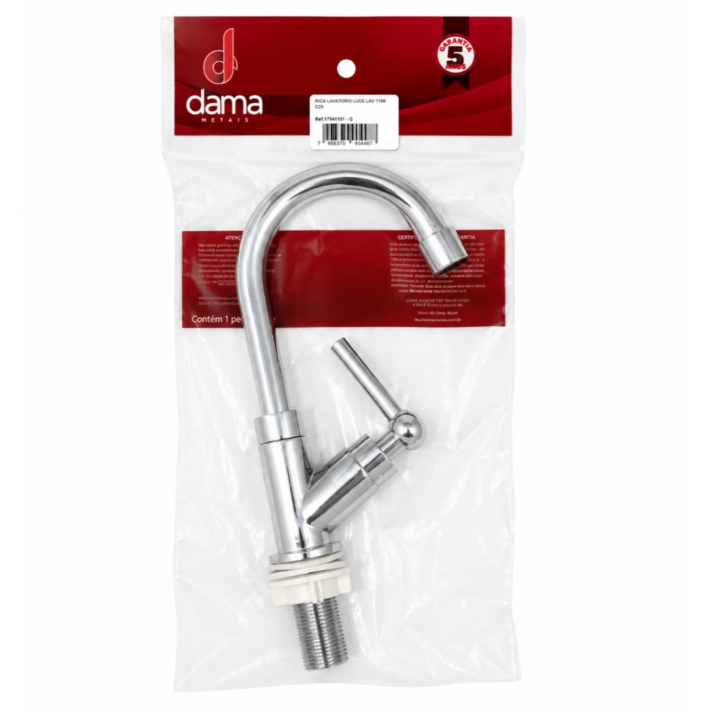 Torneira Bica lavatorio banheiro LUCE 1/4 V. TB 5/8 C-60 S