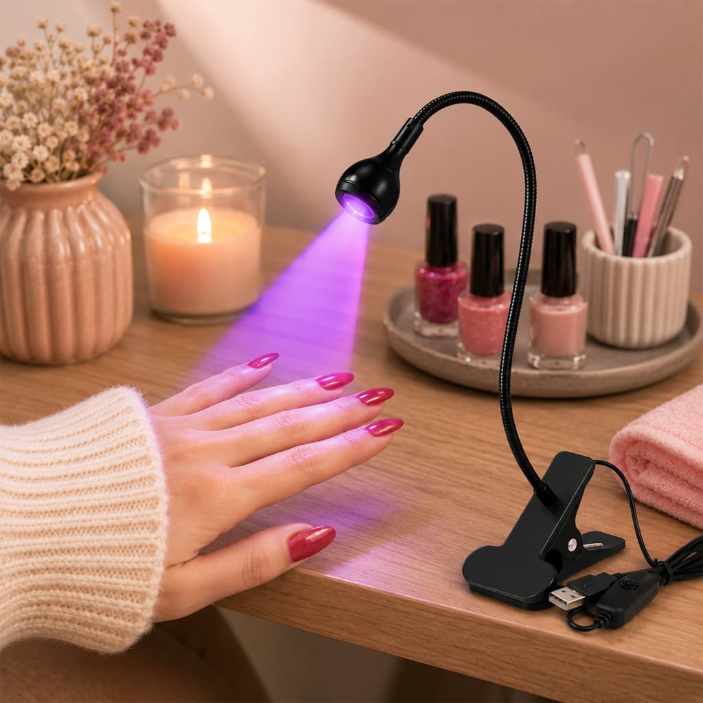 Mini Led Uv Secagem Cabine Lanterna Clip De Mesa 110v/220v