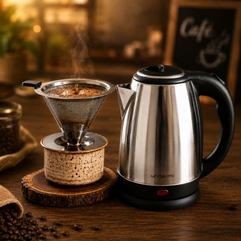 Chaleira Elétrica 1,8L 127V Coador Ecológico Reutilizável