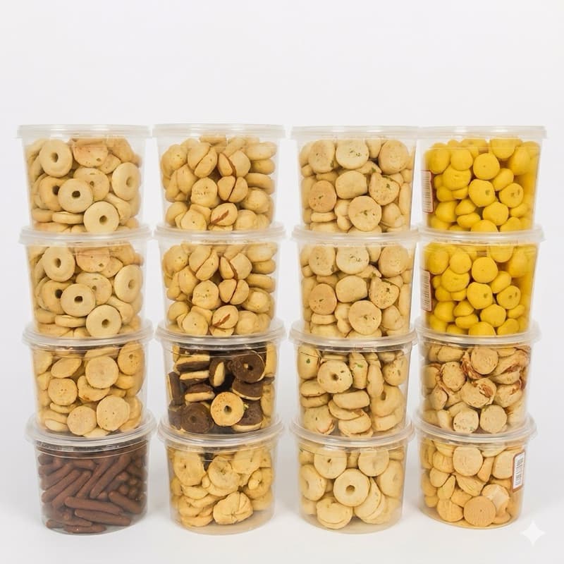 Kit 12 Potes Biscoitos Amanteigados Sortidos 400g Paladar Mineiro