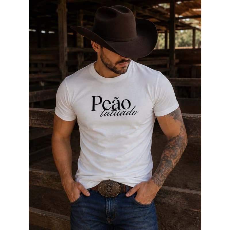 Camiseta Masculina Agro Estilo Campo Algodão Confortável