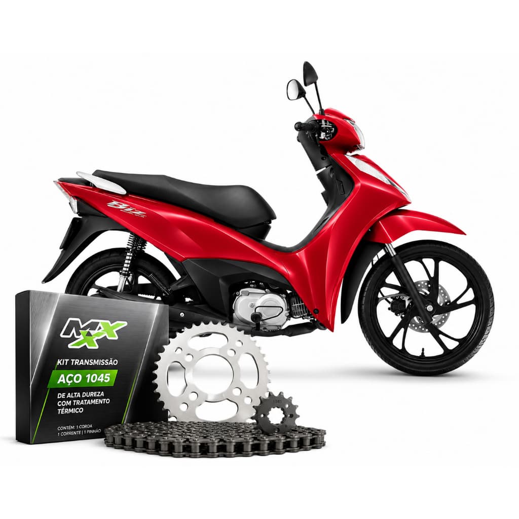 Kit Relação Completo Para Moto Biz 125 Es Ex Ks 125i 2006 A 2022 Coroa 34 Pinhão 14