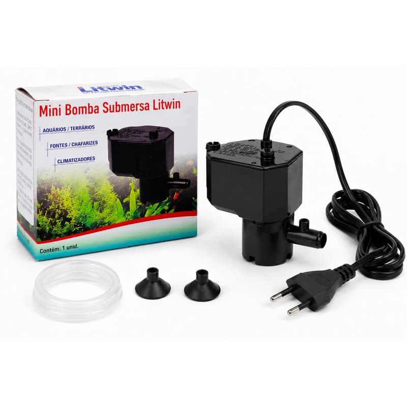 MINI BOMBA LITWIN • AQUÁRIOS 30 LITROS • FONTES/CASCATAS 50cm • HIDROPONIA
