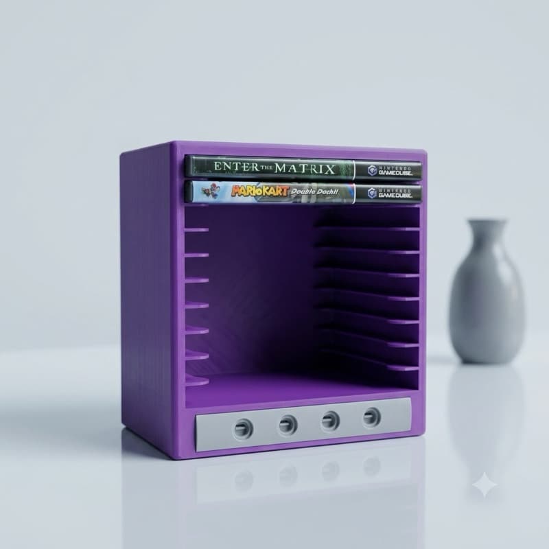 Suporte para 10 Jogos Nintendo GameCube – Qualidade Premium