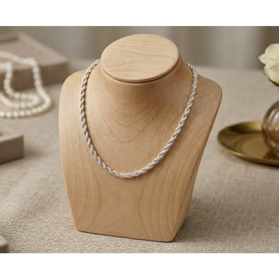 Colar Baiano Feminino Prateado Corrente Elegante Delicada Bijuteria Fina.