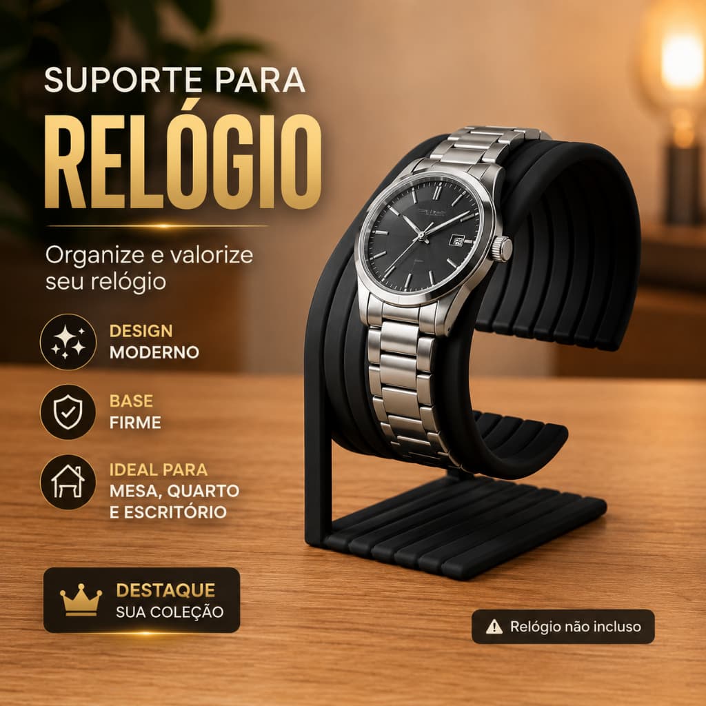 Suporte Para Relógio de Pulso Porta Relógio de Mesa Organizador Moderno