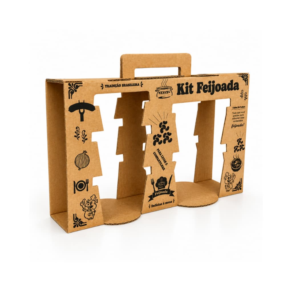 10un Maleta Kit Feijoada G Impressa Completa Delivery Refeição Premium