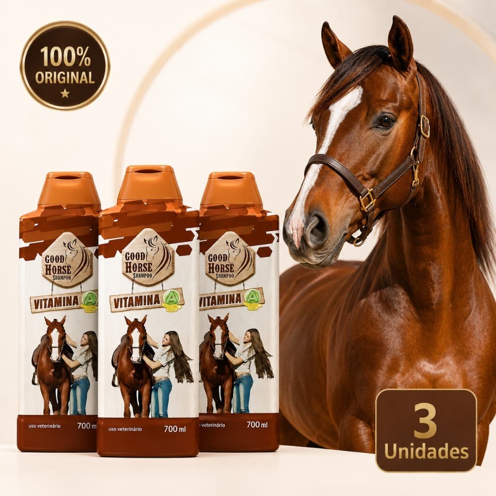 Shampoo de Cavalo Horse com Vitamina 700ml Até 3 Unidades
