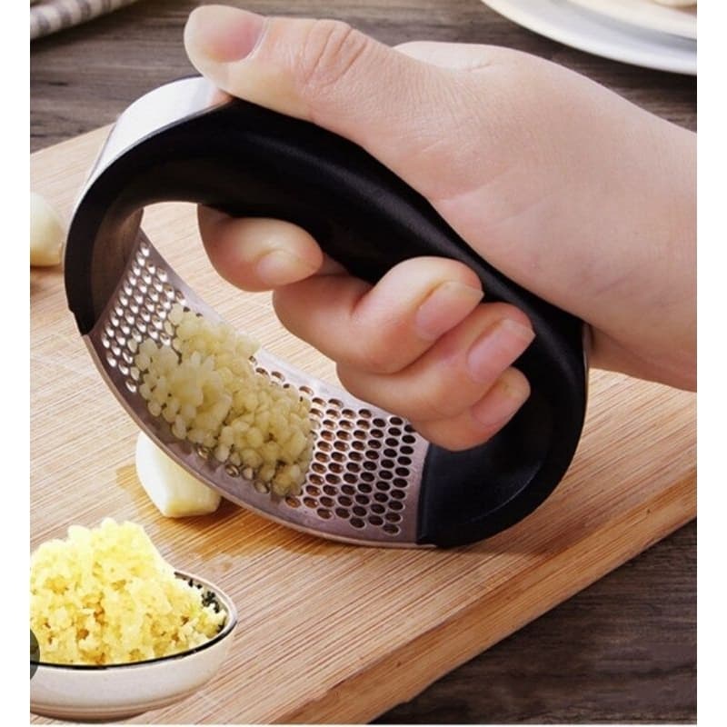🧄 Espremedor de Alho Manual em Aço Inoxidável Premium | Triturador de Alho Ergonômico Fácil de Usar