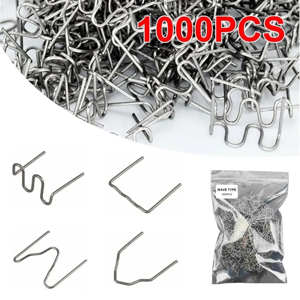 Grampos solda para Para-choque, carcaça de farol, plastíco, carrenagens, pacote 1000 Pçs.
