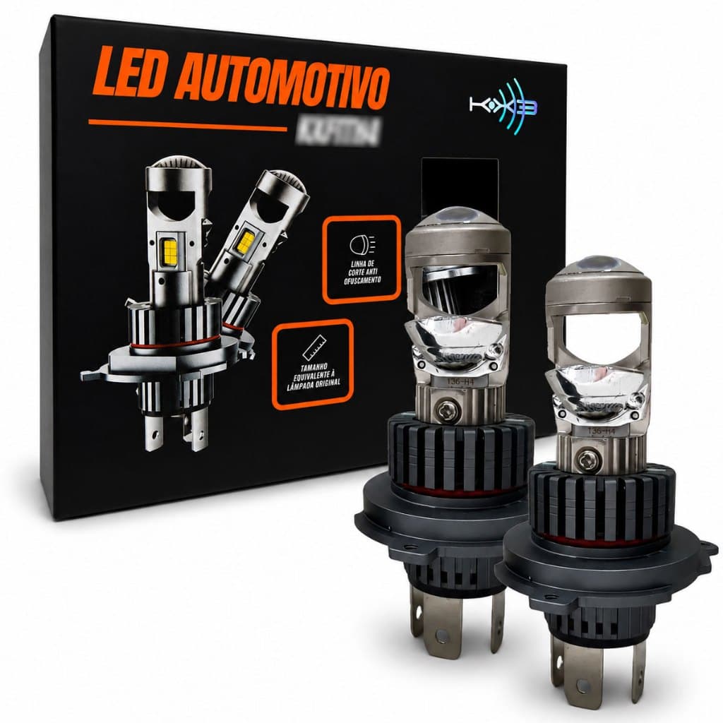 Par Ultra Led Lâmpada Super Led H4 Retroprojetor 1.1 LED 6000k Carros Motos Alto Brilho Compacto