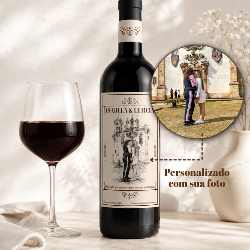 Rótulo personalizado para garrafas - Rótulo adesivo para noivado ou casamento