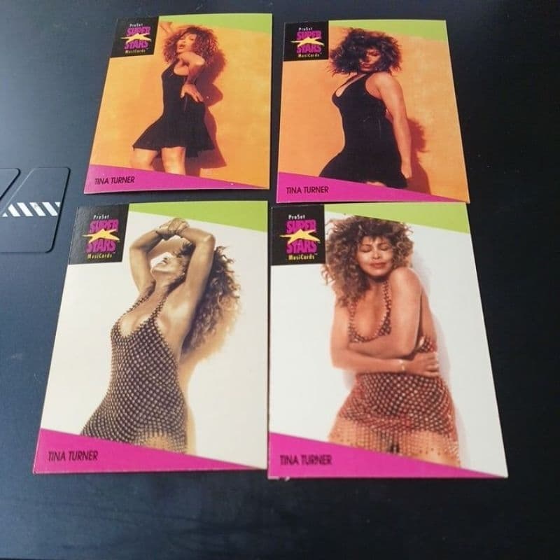 4 música cards Super stars Tina Turner. usa original nova top preço unidade