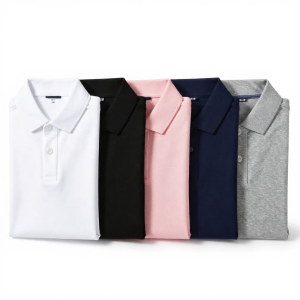 Kit Com 5 Camisas Polo Feminina Piquet Para Uniforme Empresas e Equipes