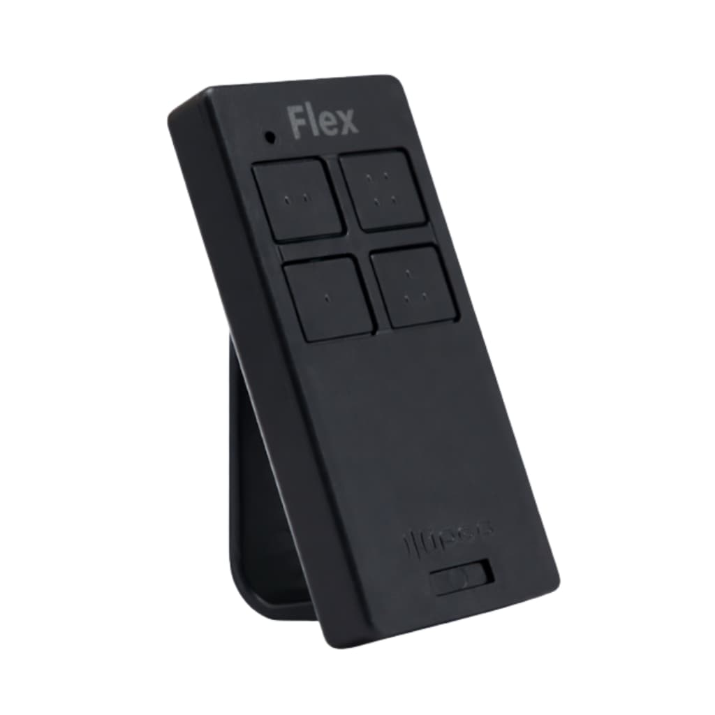 KIT Controle Remoto TX FLEX 4 Botões Preto IPEC Portão Automático 433Mhz