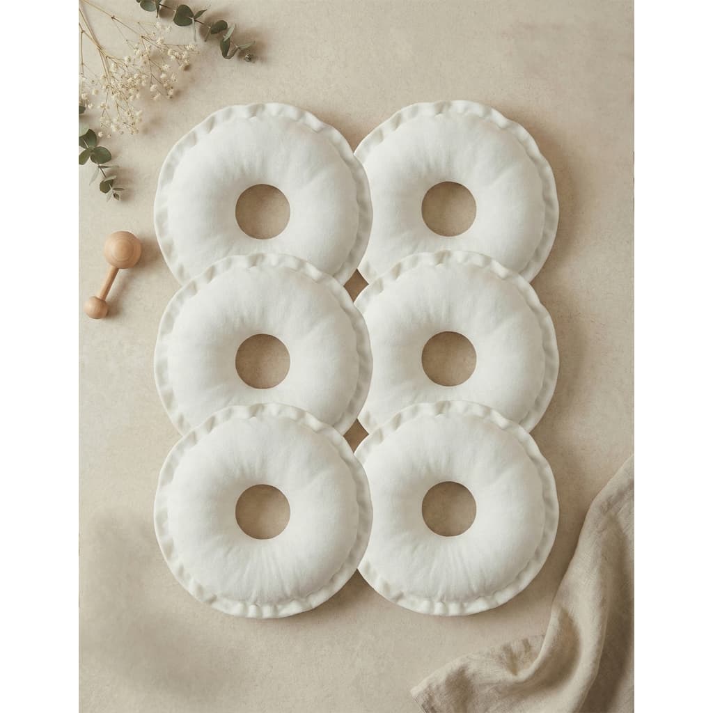 Rosquinha Para Amamentação Cor Branco Kit 6