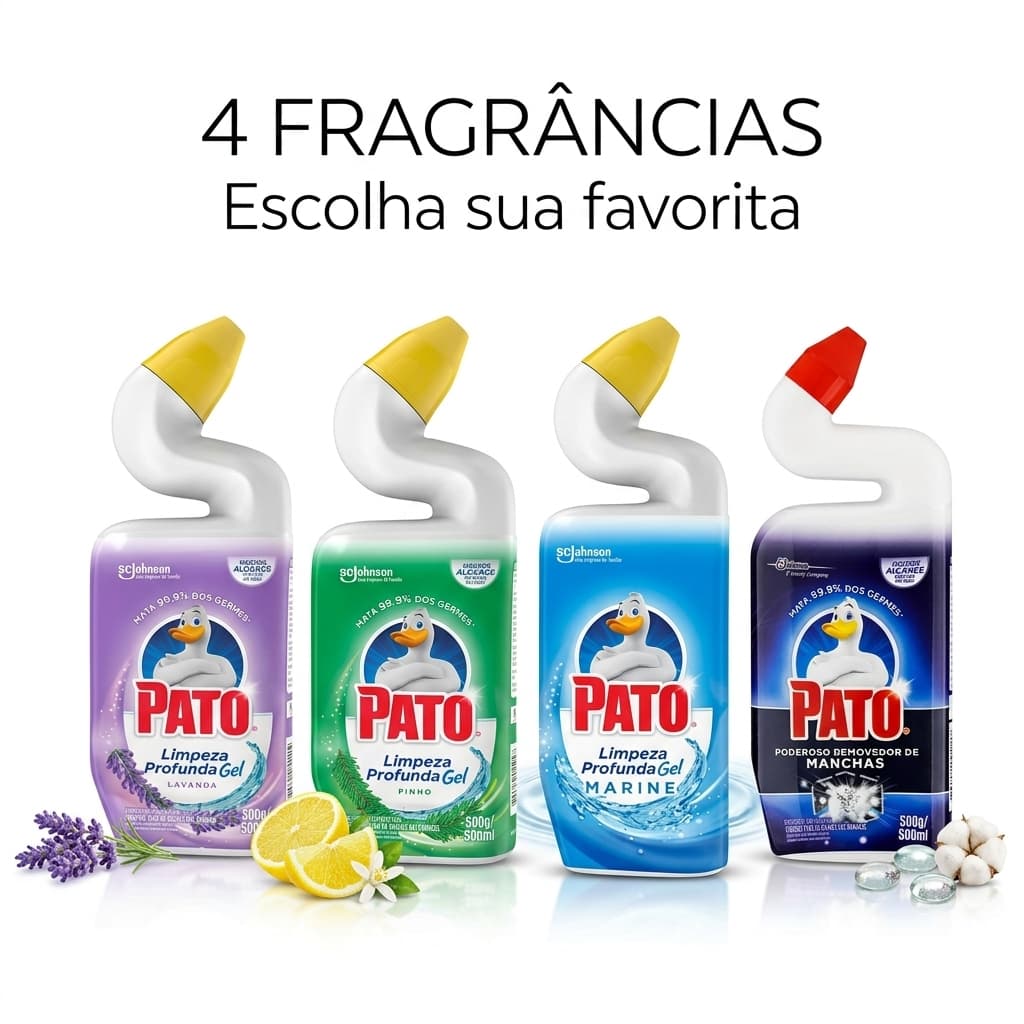 Pato Limpeza Profunda Gel 500ml | Remove Sujeiras e Perfuma | Diversas Fragrâncias