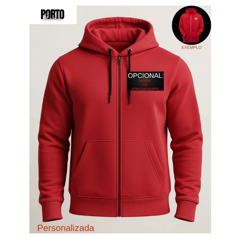Blusa de frio agasalho moletom time port casaco com capuz de qualidade na promoção