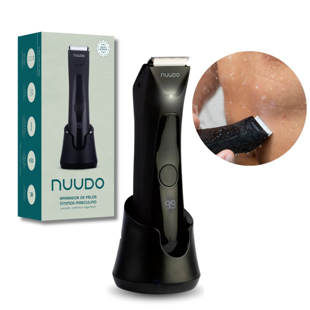 Aparador elétrico de pelos masculino íntimo da Nuudo à prova d'água com lâminas de cerâmica