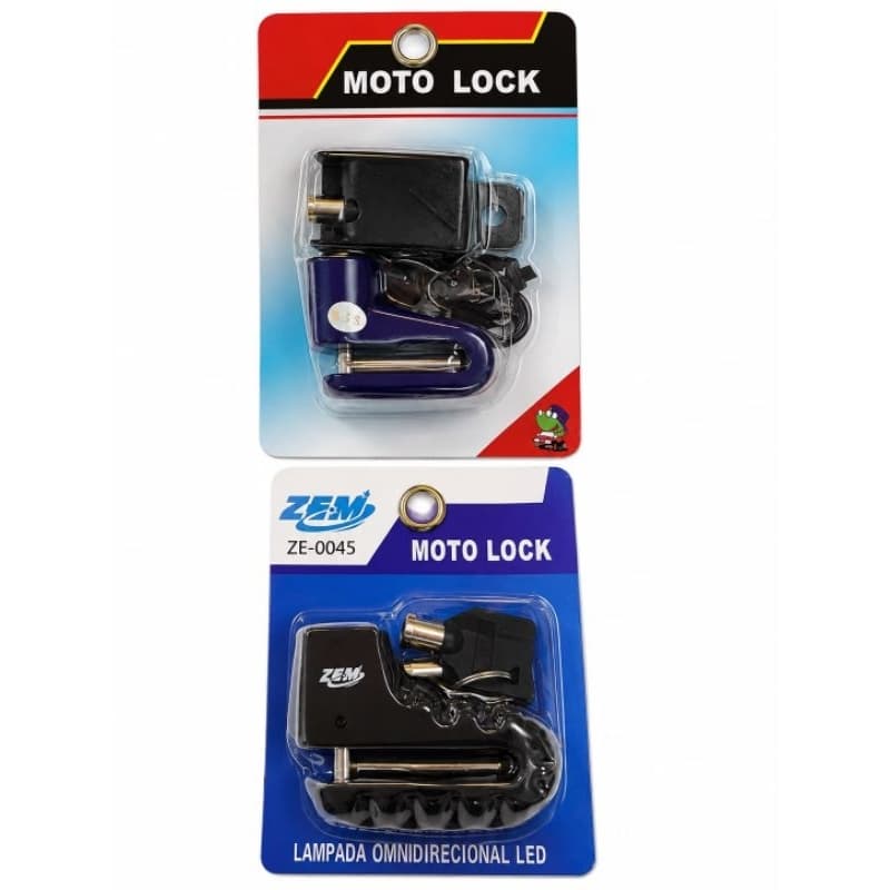 Trava de disco Cadeado Anti furto para Moto e Bicicleta Modelo universal para Freios a Disco