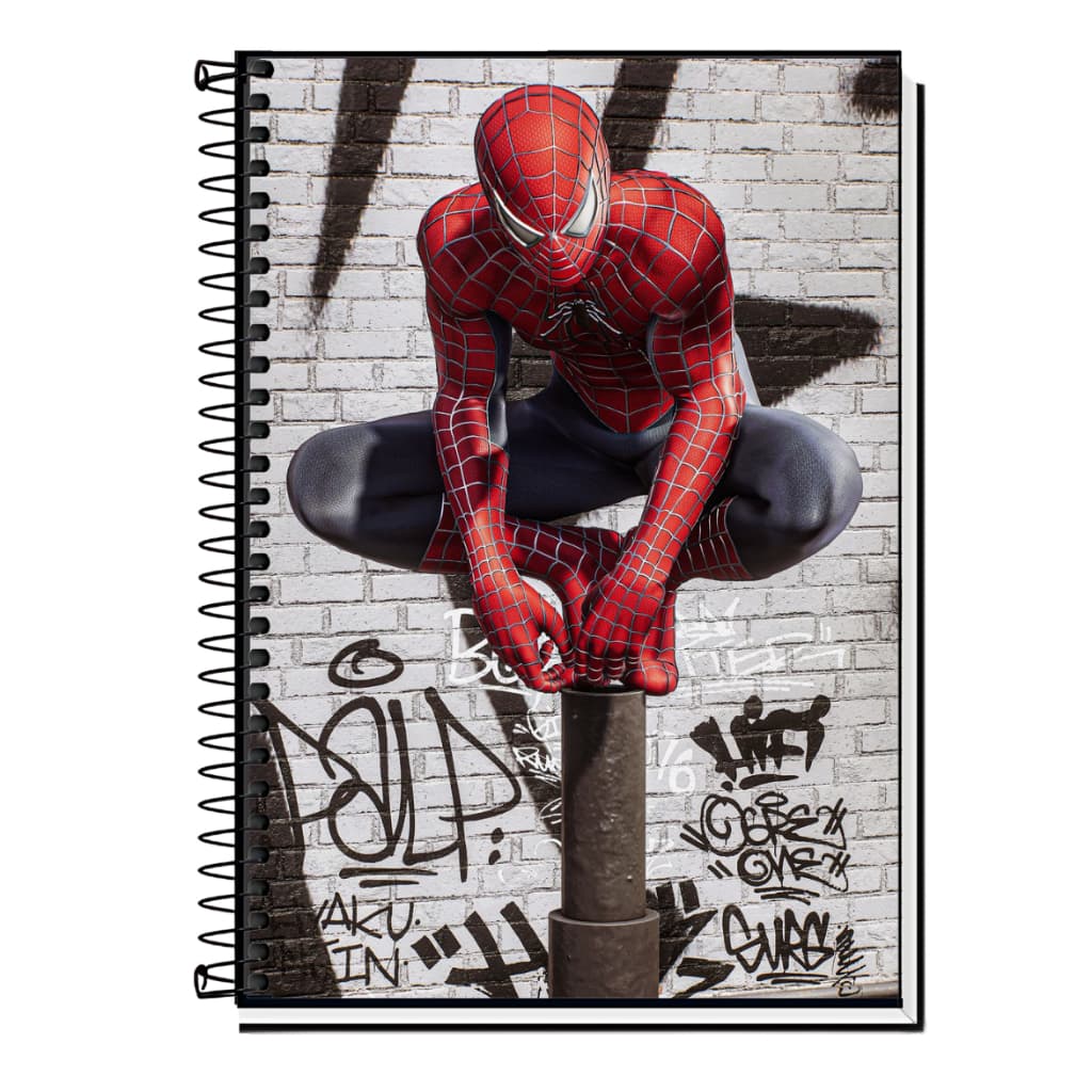 Caderno Personalizado Homem Aranha| Capa Dura |1 a 20 Matérias |Escola, Organização.