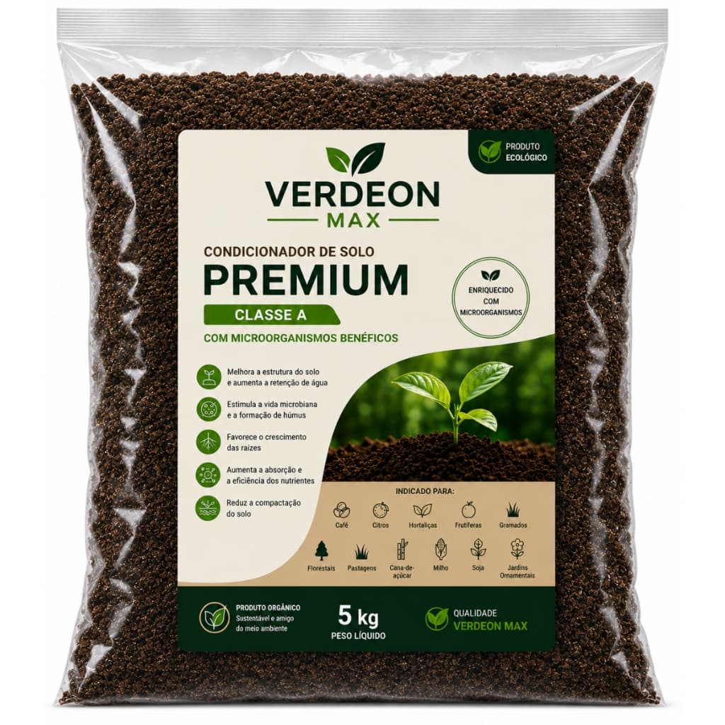 Terra Vegetal Adubada Premium Condicionador de Solo com Microrganismos Enriquecedor de Solo Verdeon