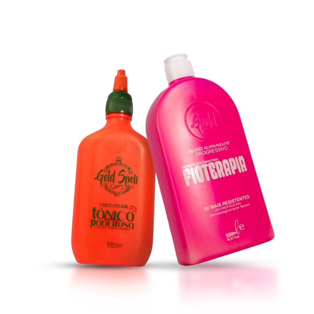 Fioterapia 500ml + Tonico Laranja Poderoso 250ml - Fortalecimento, anti-queda e Crescimento rapido